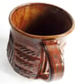Textured Brown Glazed Mug - Hand Thrown Stoneware Ceramic Mug  - Image 5