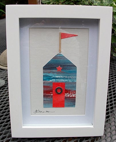 January Sale - Beach hut picture mixed media