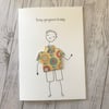Husband birthday card, Personalised, Cards for men