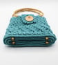Blue macramé handbag, Bag - Image 3