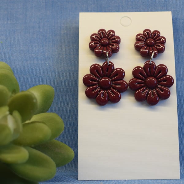 Floral Statement Drop Earrings