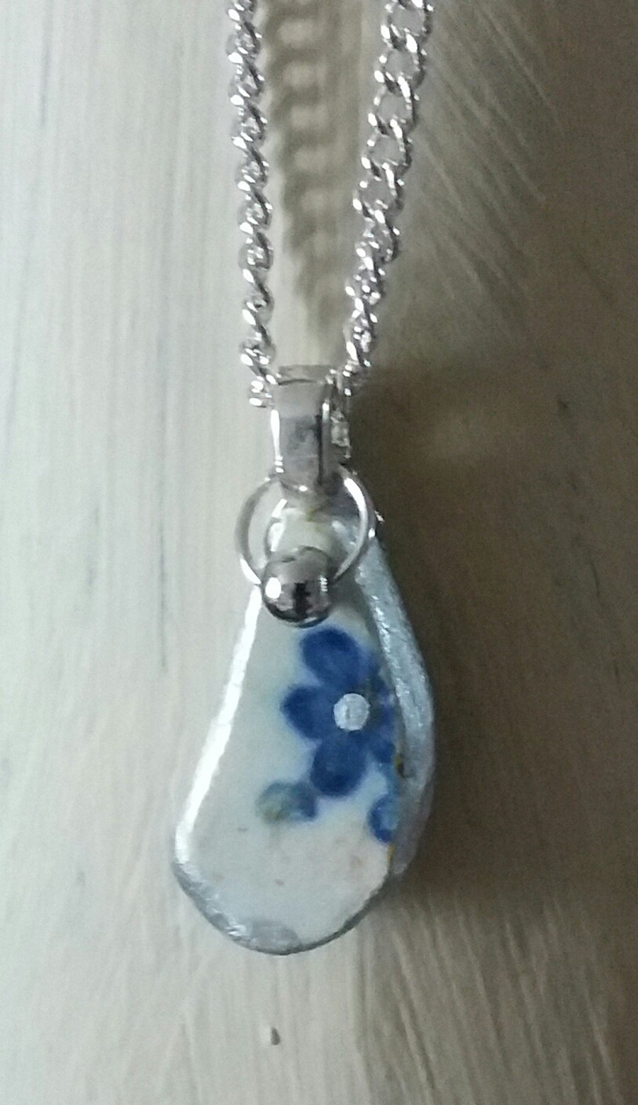 Sea pottery pendant necklace 