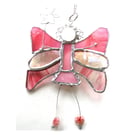 Fairy Angel Suncatcher Stained Glass Pink 029