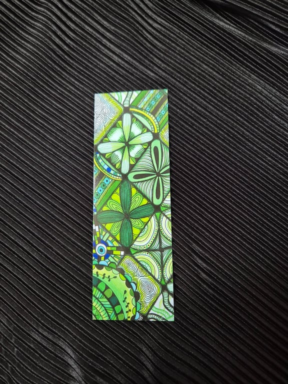 Abstract Pattern Art Zentangle Mosaic Bookmark