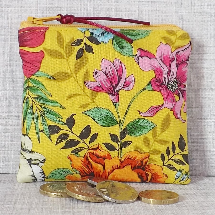 Coin purse, small purse, floral