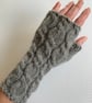 Fingerless Gloves Grey Alpaca - Image 1