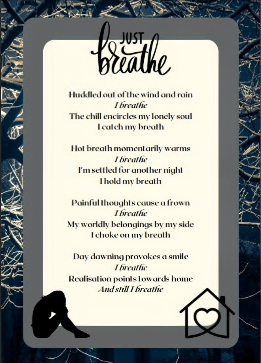 Breathe - An original Poem keepsake
