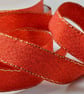 Red Lurex glitter ribbon x 3 metres