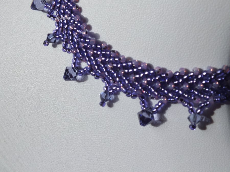 Purple Beaded Necklace