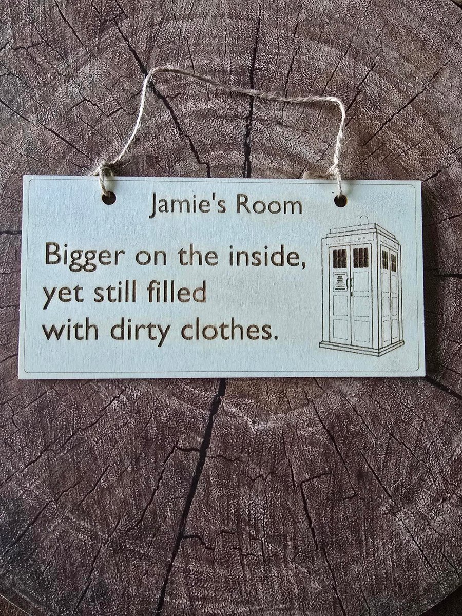 Personalised kids room door sign - Doctor Who