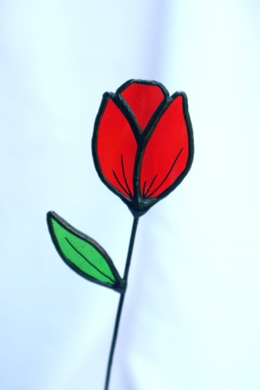 Stained glass Tulips handmade flowers