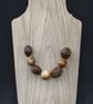 Nectarine Kernels and Bay tree bead necklace. - Image 4