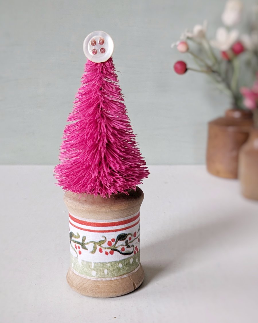 Vintage Bobbin Christmas Tree Decoration