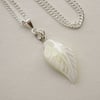 Mother of Pearl Leaf Necklace and Earrings Set   KCJ747