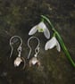 Silver Snowdrop Dangle Earrings  - Image 3