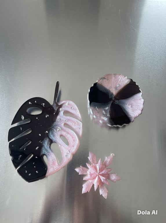 Three Piece Epoxy Resin Decorative Ornament Set