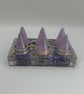 Resin Ring Holder with Dried Flowers, Amethyst and Rose Quartz - Image 6