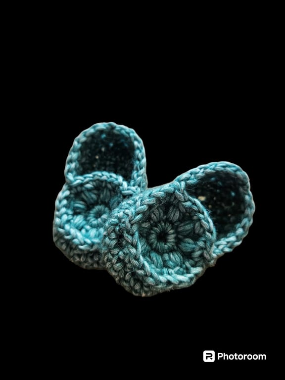 Crochet baby loafer shoes