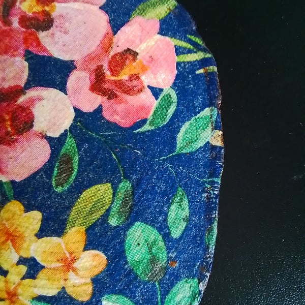 Woodslice decoupage coaster 