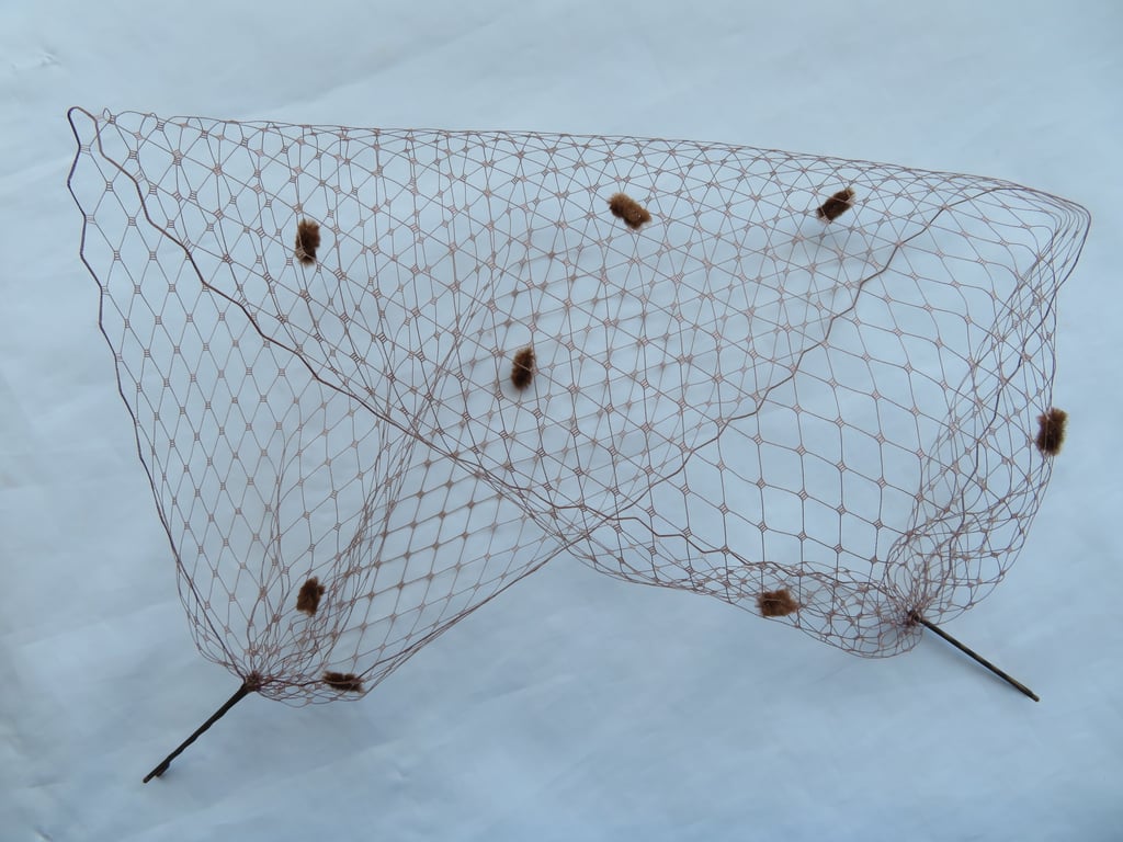 Mocha Spotted Classic Soft Veiling Bandeau Vintage Veil 