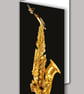 Saxophone music greeting card