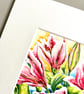 Pink Stargazer Lilies - Original Watercolour Painting - Floral Wall Art - Image 5