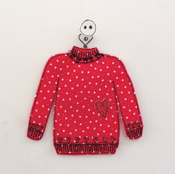 Miniature Valentine Jumper 'I Love you' Folksy
