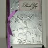hand crafted Thank you card ( ref F 318)