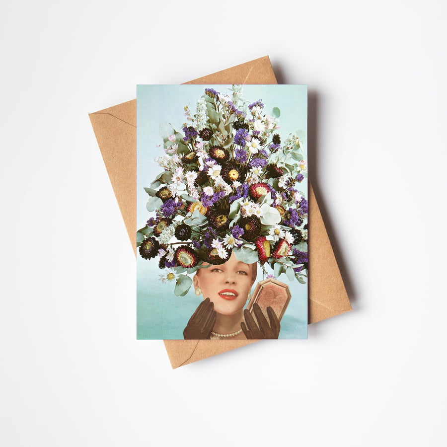 Floral Portrait Card - Floral Fashions III