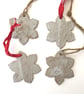 Christmas decoration, ceramic snowflake, ceramic hanger, handmade decoration - Image 6