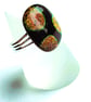 Spotty Dichroic Glass Funky Ring - Image 2