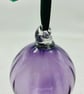 Plain Ribbed Baubles with Ribbon