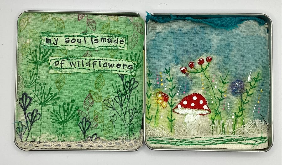 Wildflower tin home decor
