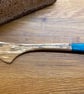 Spalted Beech Wood Spreader in blue 