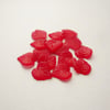 15 Bright Red Lucite Leaves