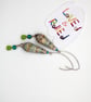 Map paper bead long earrings - Image 1