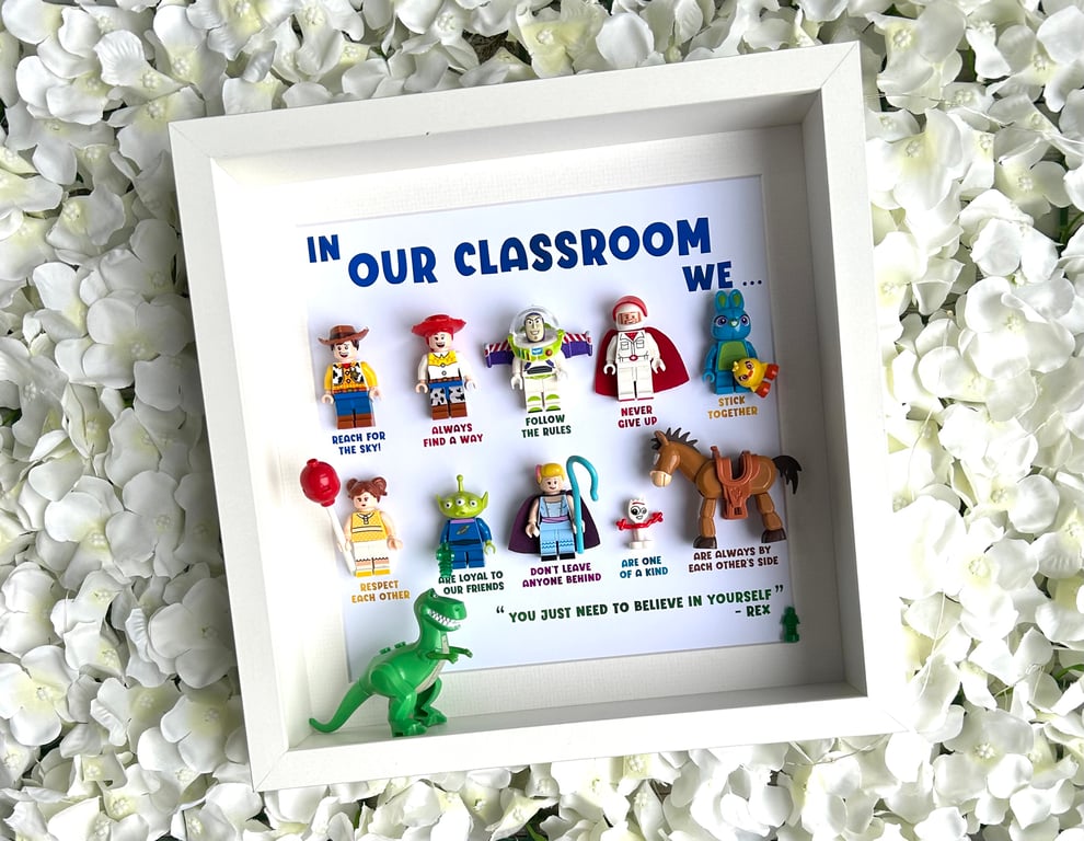 Toy Story “In This Classroom We” Personalised Minifigures Gift Frame (8)