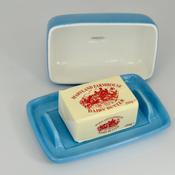 Sky Blue Butter Dish