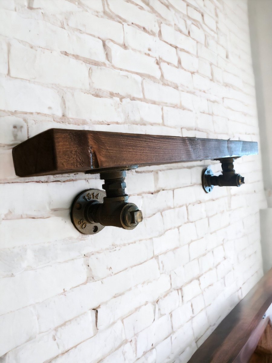 Industrial Style Slim Shelves Rustic Shelving Reclaimed Scaffolding THE MARSHALL