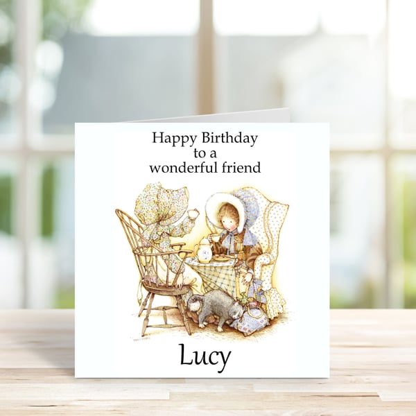 Personalised Holly Hobbie Friends Birthday Card