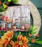 Handmade Summer Garden Wreath Front Door UK - Orange Dahlia Rope Wreath - Image 8