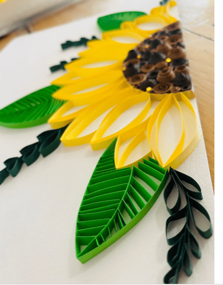 Paper Quilling Art Sunflower 