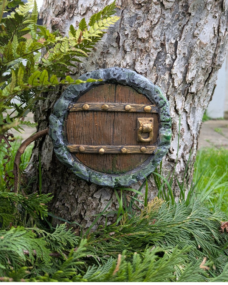Handmade Pirate Fairy Door, Brown Fantasy Garden Decor
