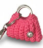 Mini Crochet Purse Keychain, Accessories, Handmade micro tote