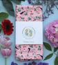Wild Strawberry & Blackbirds Tea Towel - Colourful Cotton Kitchen Towel - Floral