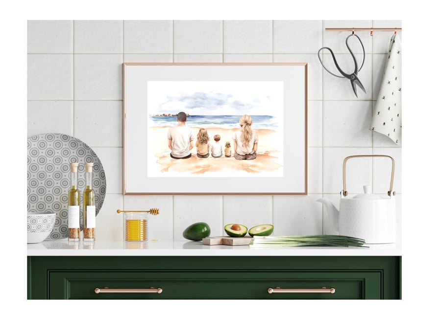 Modern Family Print, Personalised for Adults and Children