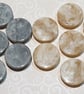 Rare Italian Polyester horn buttons in 3 sizes And 2 colours 15mm 21mm 23mm matc