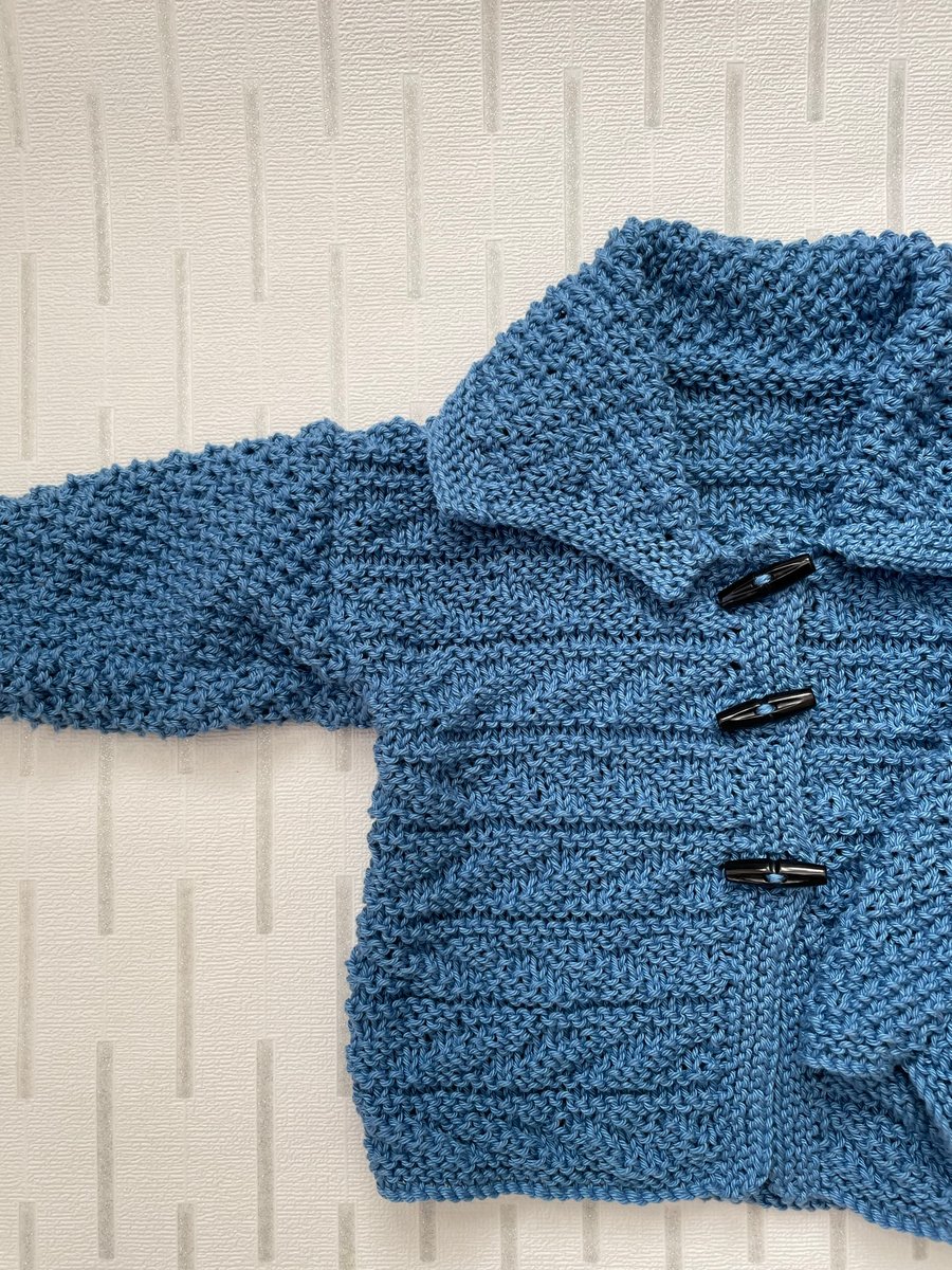 Textured baby cardigan with collar