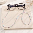 Handmade Pastel Crystal Glasses Chain,