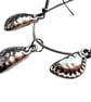 Tibetan Silver Cornish Pasty Charms on Silver Plated Necklace & Earrings Set - Image 4